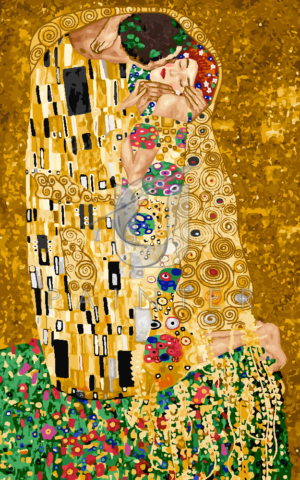Malowanie po numerach Malowanie po numerach «Gustaw Klimt. Pocałunek (fragment II) /Złota seria/»