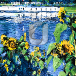 Malowanie po numerach Malowanie po numerach «Gustave Caillebotte. Słoneczniki wzdłuż Sekwany»