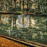 Malowanie po numerach «Gustave Caillebotte. Deszcz na rzece Yerres»