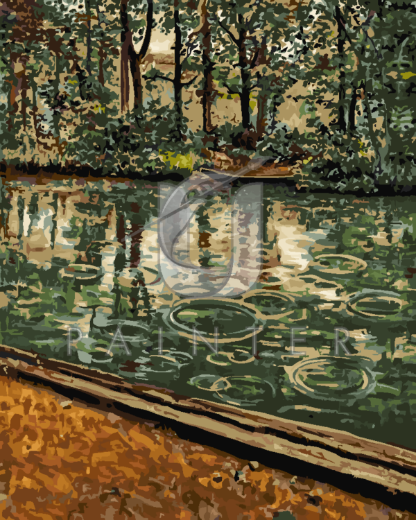 Malowanie po numerach Malowanie po numerach «Gustave Caillebotte. Deszcz na rzece Yerres»