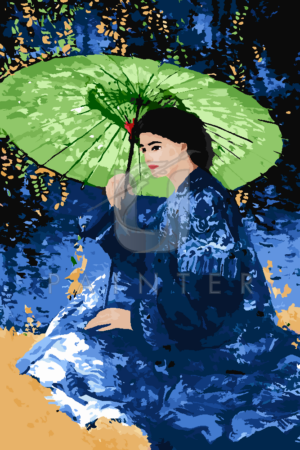 Malowanie po numerach Malowanie po numerach «Guy Rose. Zielony parasol» фото