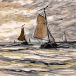 Malowanie po numerach Malowanie po numerach «Hendrik Willem Mesdag. Łodzie rybackie na morzu»