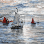 Malowanie po numerach Malowanie po numerach «Hendrik Willem Mesdag. Żaglowce na wybrzeżu Scheveningen»