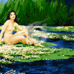 Malowanie po numerach «Herbert James Draper. Nimfa wodna»