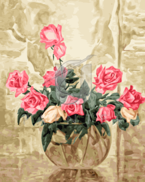Malowanie po numerach Malowanie po numerach «Hermann Dudley Murphy. Róże w wazonie»