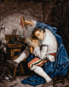 Malowanie po numerach «Jean-Baptiste Greuze. Gitarzysta»