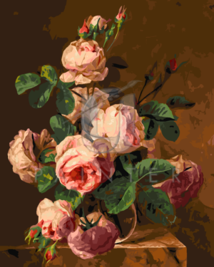 Malowanie po numerach Malowanie po numerach «Jan Frans van Dael. Martwa natura z różami w szklanym wazonie»