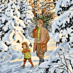 Malowanie po numerach «Jenny Nyström. Choinka»