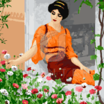 Malowanie po numerach «John William Godward. Letnie kwiaty»