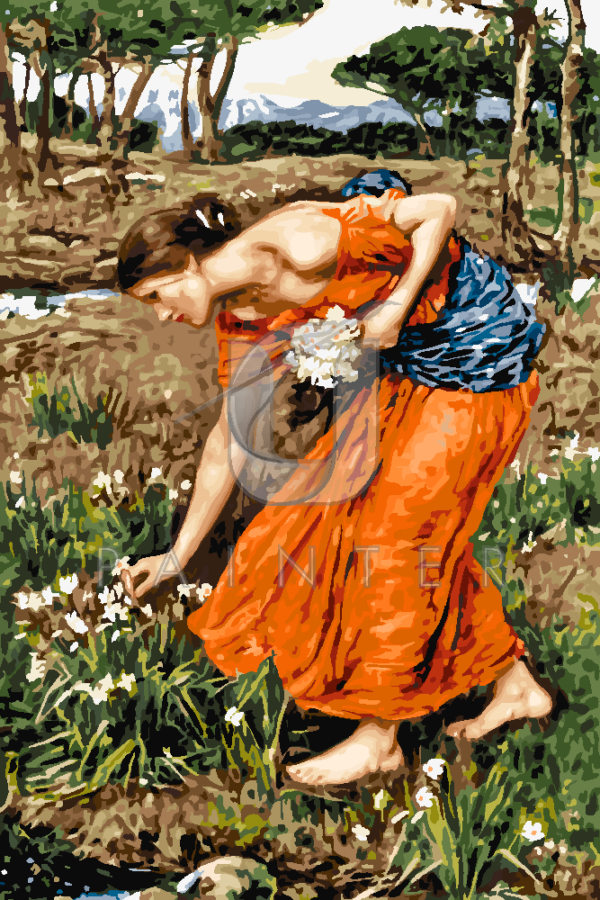 Malowanie po numerach Malowanie po numerach «John William Waterhouse. Żonkile»