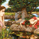 Malowanie po numerach Malowanie po numerach «John William Waterhouse. Echo i Narcyz»