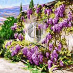 Malowanie po numerach «Józef Kraczkowski. Glicynia»