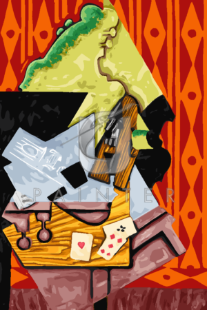 Malowanie po numerach Malowanie po numerach «Juan Gris. Skrzypce i karty do gry na stole» фото