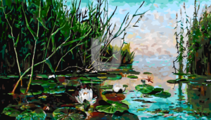 Malowanie po numerach Malowanie po numerach «Julius von Klever. Jezioro z liliami wodnymi» фото