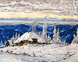 Malowanie po numerach Malowanie po numerach «Karl Hauptmann. Widok na zaśnieżony Schwarzwald»
