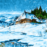 Malowanie po numerach «Karl Hauptmann. Zimowy dzień w Wiesentalu»