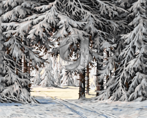 Malowanie po numerach Malowanie po numerach «Karl Hauptmann. Zimowy las»