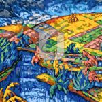 Malowanie po numerach «Konrad Mägi. Jezioro Pühajärv»