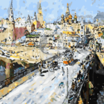 Malowanie po numerach «Konstantin Korowin. Most Moskworecki»