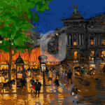 Malowanie po numerach Malowanie po numerach «Konstantin Korowin. Place de l'Opéra