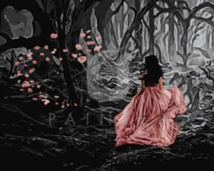 Malowanie po numerach Malowanie po numerach «Dama w różowej sukience» фото