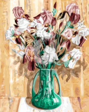 Malowanie po numerach Malowanie po numerach «Laura Coombs Hills. Wazon z kwiatami - Irysy»