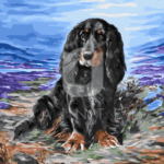 Malowanie po numerach «Lilian Cheviot. Cocker spaniel»