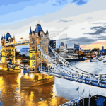 Malowanie po numerach Malowanie po numerach «Londyn. Noc. Tower Bridge»