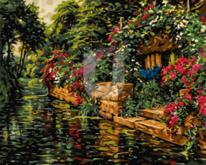 Malowanie po numerach Malowanie po numerach «Louis Aston Knight. Pnące róże nad rzeką»