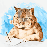 Malowanie po numerach «Louis Wain. Kot piszący list»