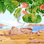 Malowanie po numerach «Marianne North. Liście