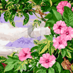 Malowanie po numerach «Marianne North. Wilce i nieśplik z portem Mahe w oddali»