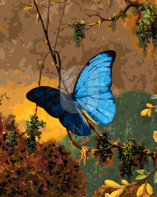 Malowanie po numerach Malowanie po numerach «Martin Johnson Heade. Blękitny motyl Morpho»