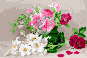 Malowanie po numerach Malowanie po numerach «Mary Elizabeth Duffield-Rosenberg. Róże i lilie» фото