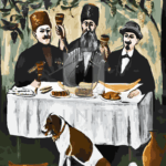 Malowanie po numerach «Niko Pirosmani. Uczta pod pergolą»