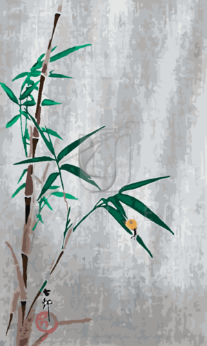 Malowanie po numerach Malowanie po numerach «Ohara Koson. Ślimak na liściu bambusa» фото