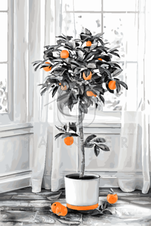 Malowanie po numerach Malowanie po numerach «Drzewo pomarańczowe» фото