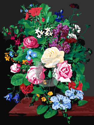 Malowanie po numerach Malowanie po numerach «Otto Didrik Ottesen. Martwa natura z kolorowymi kwiatami na stole» фото