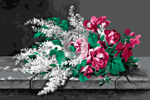 Malowanie po numerach Malowanie po numerach «Raoul de Longpré. Martwa natura z bzami i różami» фото