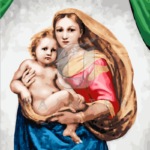 Malowanie po numerach Malowanie po numerach «Rafael Santi. Madonna Sykstyńska (fragment I)»