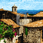 Malowanie po numerach «Dachy»