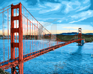 Malowanie po numerach Malowanie po numerach «San Francisco. Golden Gate Bridge» фото