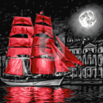 Malowanie po numerach «Szkarłatne żagle nad Newą»