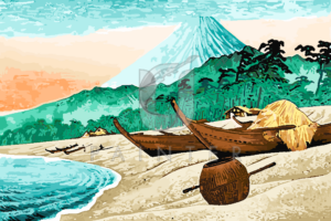 Malowanie po numerach Malowanie po numerach «Shotei Takahashi. Widok na Fudżi z plaży Senbon» фото