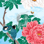 Malowanie po numerach «Shotei Takahashi. Piwonia i czaple siodłate»