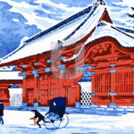 Malowanie po numerach «Shotei Takahashi. Czerwona Brama w Hongo»