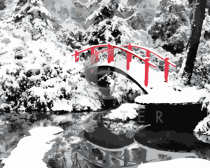 Malowanie po numerach Malowanie po numerach «Most pokryty śniegiem» фото