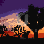 Malowanie po numerach «Zachód słońca na pustyni»