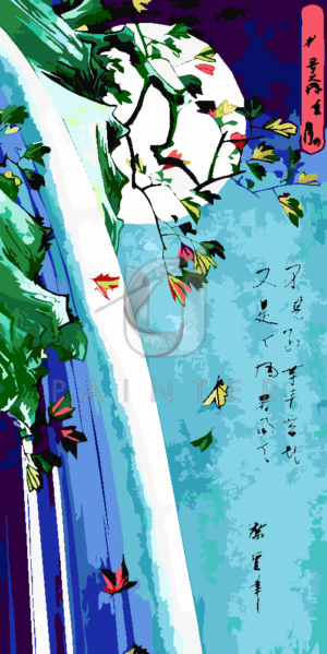 Malowanie po numerach Malowanie po numerach «Utagawa Hiroshige. Księżyc nad wodospadem»