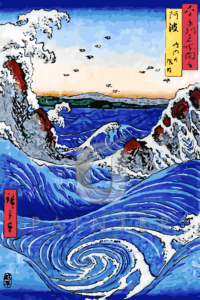 Malowanie po numerach «Utagawa Hiroshige. Wiry w Naruto w prowincji Awa»